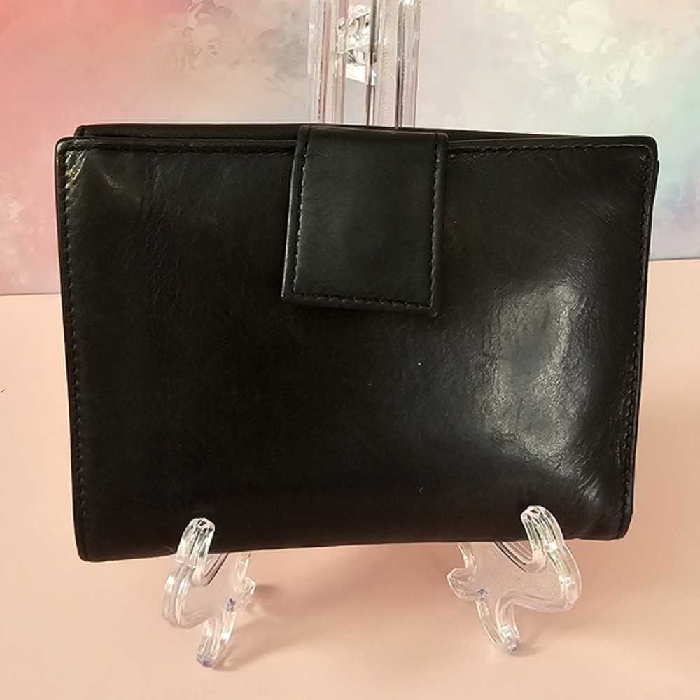 ๐งPrada Logo Plate BUTTER Soft Leather Bi-Fold Vintage Black Wallet๐ง - Picture 5 of 16